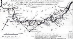 An old map of the River Lagan or Lagon as it was called.