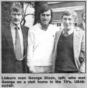 Lisburn man George Dixon, left, who met George on a visit home in the 70's. US48-925SP.