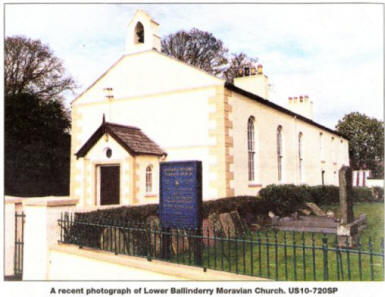 A recent photograph of Lower Ballinderry Moravian Church. US10-720SP