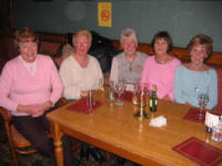 Maisie Reid, Mary Robb, Joan Keating, Kathleen Shiels and Marie Lavery pictured at the Ivanhoe Hotel in February 2006.