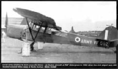 Local army aviation in more peaceful times - an Auster aircraft at RAF Aldergrove In 1960 when the civil airport was still located several miles away at Nutts Corner. US32-723SP