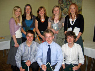 Pictured at Bible Sunday in Friends� School on Sunday evening 18th June is L to R: (front) Peter Edgar, David O�Neill, Stuart Bothwell - Head Boy.  (back) Julie Dillon, Louise Gilmore, Emma Swift, Rosalind Haire and Katie Collins.