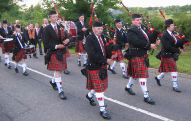 Colin Pipe Band pictured at the Magheragall District Service in Stoneyford Parish Church last Sunday evening.