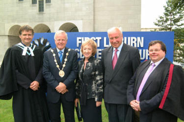 Pictured at First Lisburn Presbyterian Church on Sunday 10th September are L to R: The Rev John Brackenridge, the Mayor - Councillor Trevor Lunn and the Mayoress - Mrs Laureen Lunn, Perry Reid - Clerk of Session and Tom Whyte - Organist.