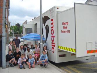 Ian and Pauline Bothwell from Armagh pictured at the Mega Mobile enjoying an after church barbeque with some members of Railway Street Presbyterian Church following a Youth Service in the church last Sunday morning (4th June).