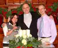 Belfast Bible College students Jessica Overhead from Argentina and her husband Matthew from England (now living in Dunmurry) assisted by the Rev Brian Anderson are pictured lighting the advent candle at morning worship in Seymour Street Methodist Church on Sunday morning 3rd December.