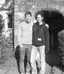 Ruth Haydock and Matthew Maginn, Friends' pupils, during their Quaker Pilgimage