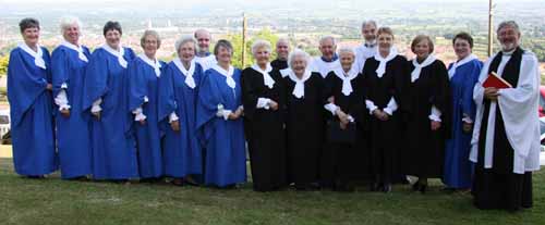 Ada Kirkwood (organist) and the combined choir from St Andrew's and Christ Church, Derriaghy pictured at a Service of Thanksgiving in St Andrew's Church Hall, Colin on Sunday afternoon 10th June.