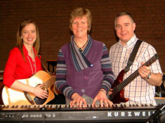 Some members of the congregation who led the praise at morning worship in Kilmakee Presbyterian Church on Sunday 4th February. L to R: Ashlee Coday, Aileen Irvine and Philip Spratt.