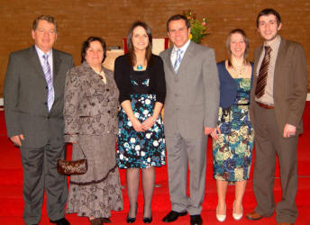 Members of the Serb family pictured at an Induction Service in Mount Zion Free Methodist Church on Friday 9th February.