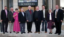 Roddy Oliver, Hugh Crookshanks and Clara Crookshanks (Drumbeg Parish) and the Rev Raymond Devenney (Rector of Drumbeg), The Right Rev Harold Miller - Bishop of Down & Dromore, Rev Canon Robert Howard (Rector of Annahilt and Magherahamlet), Rev Stanley Gamble (Knockbreda Parish), Sally McCurry and Sammy Stewart