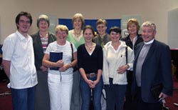 Ven John Scott (right) pictured with some members of Seapatrick Parish, Banbridge at the Bishops' Bible week in St Saviour's, Dollingstown last Tuesday night (28th August).