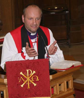The Rt. Rev Alan Abernethy commences his ministry as the new Bishop of Connor during the Enthronement Service in Christ Church Cathedral, Lisburn