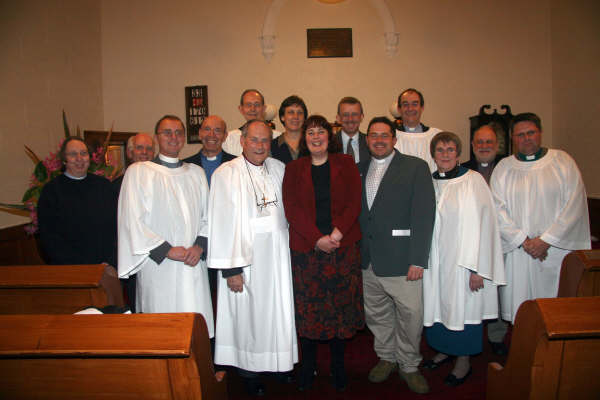 Ministers of the British Province including Moravian Bishop the Rt Rev John McOwat, pictured at the Service of Ordination in Kilwarlin Moravian Church on Friday 19th October with L to R: Rev Patsy Holdsworth, Rev Paul Holdsworth and Rev Jan Mullin (third from right).