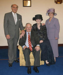 Mr David Williamson MBE (Clerk of Session) and Mrs Emilene Williamson pictured after presenting gifts on behalf of the congregation to Rev Dr Stanley Barnes and Mrs Ina Barnes.