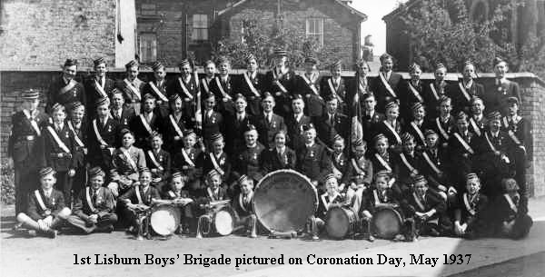 1st Lisburn Boys' Brigade pictured on Coronation Day, May 1937