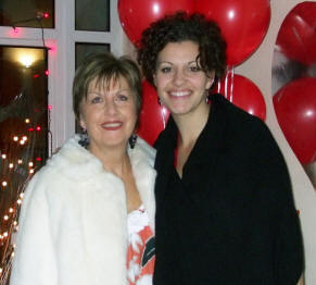 Joan Lunn and her daughter Nikki at the Valentine Ball in First Lisburn Presbyterian Church last Friday night (15th February).