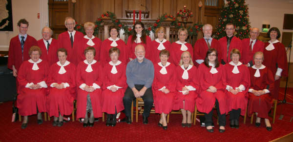 Railway Street Presbyterian Church Choir with Director of Music Janet Ferguson (right in second row) and organist David Thompson (centre at front) pictured at the 'Festival of Nine Lessons and Carols' last Sunday evening (21st December).