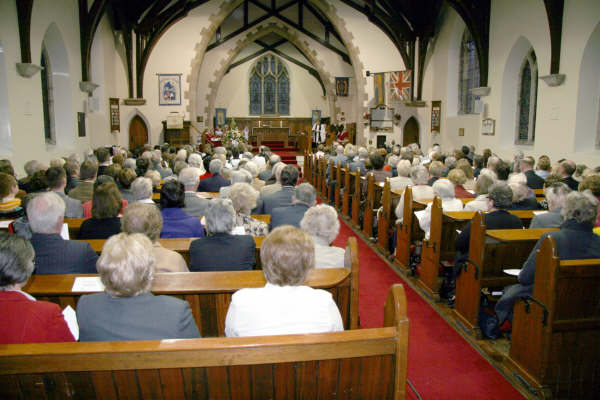 The Rev Denise Acheson addresses her new Connor congregation at a Service of Institution in a packed St Colman�s Parish Church, Dunmurry last Thursday evening (1st May).