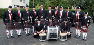 Dromara Highland Pipe Band pictured at the Lower Iveagh District Service.