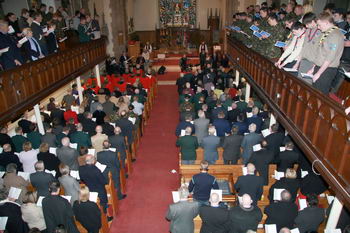 Frank Bailie and the Cathedral music group and singers leading the worship