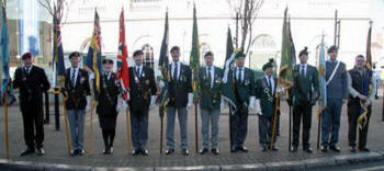 The colour party pictured after the Remembrance Day Service.