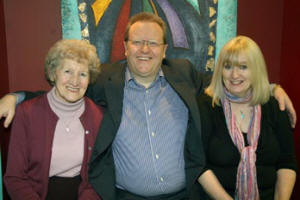 Pastor Brian Agnew pictured with his mother Ella Mae, and sister Heather. Heather was the first convert of the fellowship, which was formed 10 years ago. 