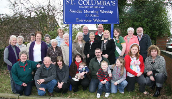 New sign at Derryvolgie Parish Church