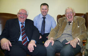 Gordon Martin (centre) is pictured with Harvey Shaw and The Rt Hon Dr Ian Paisley MP. 