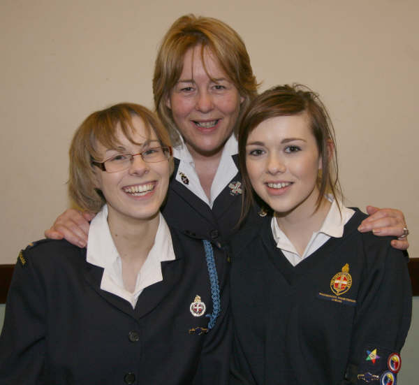 Latifa McCullagh (Captain) pictured with her daughters Tinies leaders Louise and Natalie.