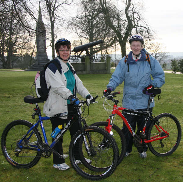 Evelyn Whyte and Marion Craig from First Lisburn Presbyterian Church pictured at the Easter Sunday Dawn Service in Castle Gardens.