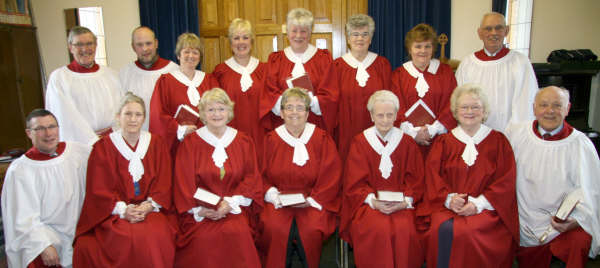 St Paul’s Parish Church Choir pictured at Morning Worship on Easter Sunday.