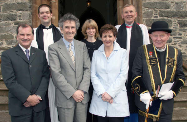 Picture above are people who took part in the Service of Thanksgiving in Hillsborough Parish Church on Sunday 17th May.  L to R (back row) Rev Simon Richardson (Rector), Julie Bell (Organist) and Sir Knt Canon Will Murphy (Imperial Grand Chaplain).  (front row) Sir Knt Rev Gerry Sproule, Imperial Grand Chaplain (right) and gospel group ‘Called of God’ - Tommy Irwin, Victor O’Hara and Linda Newburn