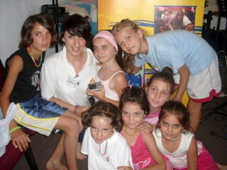 Lauren and some of the Kosova children.