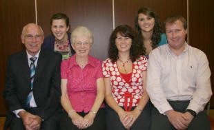 Freddie and Anne Dempster pictured with the daughter Carolyn McDonald, son in law Norman and grandchildren Claire and Hollie.