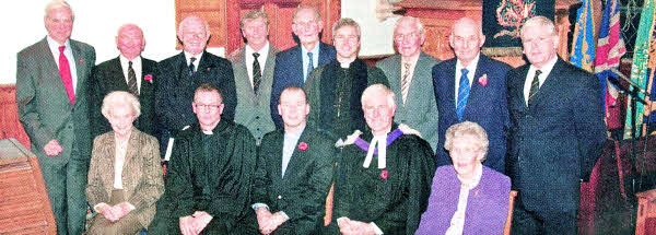 Front L-R - Mrs Rosaline Ruffell (Elder); Rev Robert Love (Convener of Vacancy), Rev Clarke Deerin; Rev Wilfred Orr (Moderator, South Belfast Presbytery); Miss Joy Rainey (Elder). Back L-R - Mr Stephen Gilbert (Elder); Mr William Clerk (Elder); Mr Cecil Graham (Clerk of Presbytery); Mr Oliver Hull (Elder); Mr William Steele (Clerk of Session); Rev Alexander Wimberly (Vacancy Commission); Mr William Dornan (Elder); Mr Eric Patterson (Elder); Mr Victor Sinclair (Elder).