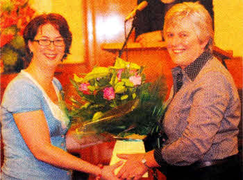 Anahilt PW Secretary Sandra Magee welcomes Michelle McFadden, wife of their new minister-