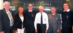 L to R: Councillor Allan Ewart (Mayor), Denise Ewart (Mayoress), Geoffrey Baird (Captain), George Toombs (Company President), Very Rev Dr Howard Cromie (Former Company Chaplin) and Andrew Masters (Director of Youth & Family Work).