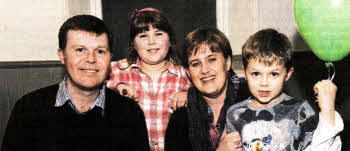 David and Debbie Davidson with Abbey and Adam pictured at the 'Light for 	Life' event.