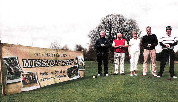 Ray Moffett, George Heatherington, Annette Megarry, Bryan Heatherington and Ernie McAleenon pictured at the Christ Church Charity Golf Day in Aid of their Mission in Uganda- US1311-107A0