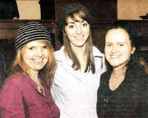 L to R: Hazel Quinn with McBrlde Sisters, Ruth (left) and Salome (right).