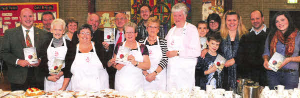St Paul's catering team who provided lunch pictured with some of the parishioners who attended the book launch. Included is Stephen McWhirter, Pastoral Assistant (left)