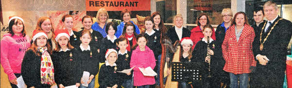 Lisburn Mayor Councillor Brian Heading with leaders and members of Moira Presbyterian Church Girls' Brigade Company. 