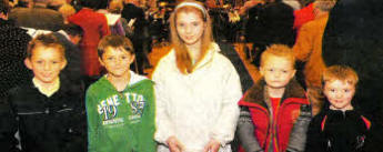 Darren Freeburn, Patrick McElhinney, Chloe Freeburn, Noah Perry and Scott McElhinney enjoying the 'Evening of Music and Hymns' at St Columba's, Derryvolgie.