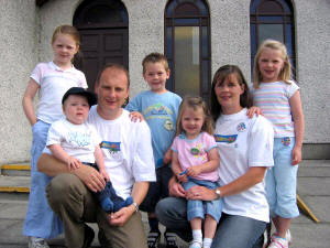 Pictured at the Holiday Bible Club - �Streetwise� in Emmanuel Baptist Church, Ballymacash are Pastor Robert Murdock and his wife Elaine with their children Caleb and Grace, and (back row) Katherine, Adam and Jane.