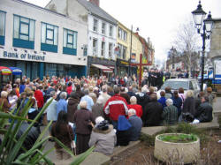 Following the annual Good Friday �Carrying of the Cross� march of witness on 25th March 2005, about 300 people gathered in Market Square for a short act of Worship.