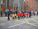 William Brown, Claire Mitchell, June Wightman and Adrian Robinson pictured with the Anchor Boys during a �March Past� Railway Street Presbyterian Church on Sunday 16th October 2005 following a Youth Work Commissioning Service. 