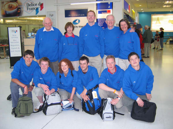 Pictured on Tuesday 5th July at Belfast City Airport on the start of their long journey to Tuum in Northern Kenya to witness at first hand the results of their �6,000 fundraising efforts is L to R:� (back row) Len Murray, Jean Murray, Andrew Coggins, Rev. Brian Gibson and Jean Gibson.� (front row) Jamie Humphries, Thomas McConaghie, Laura Bittle, Jamie McCutcheon, Jonny Wales and Chris Baird.