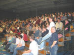 Some of the Railway Street team that organised the Tough Talk event (front row) are pictured relaxing with the 500 strong crowd and enjoying the music of the �Blues Brothers� at Lisburn Leisureplex on Saturday 24th September 2005.