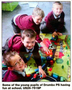Some of the young pupils of Drumbo PS having  fun at school. US26-751SP